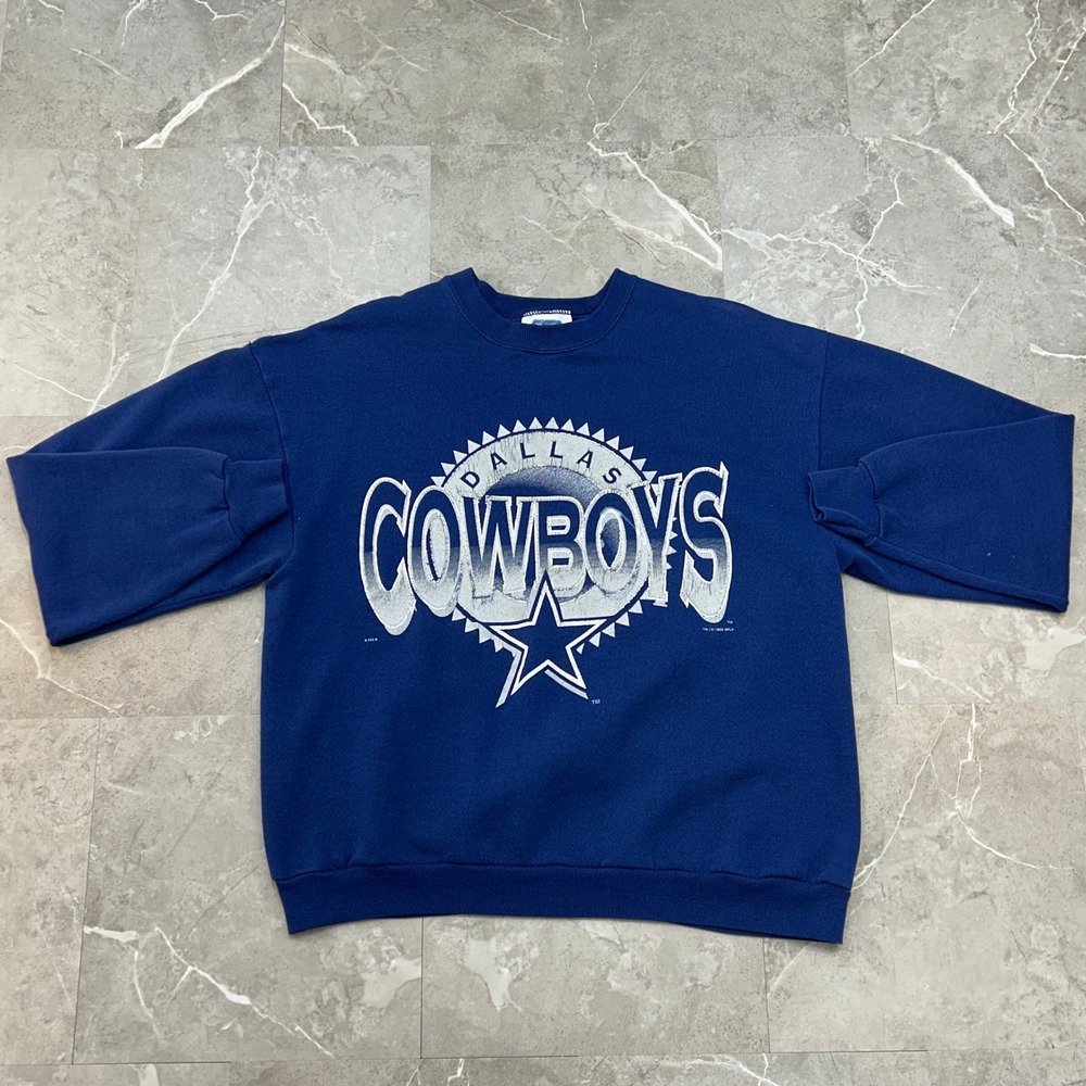 90s Vintage Dallas Cowboys Sweatshirt Mens XL Pullover Crewneck Faded Lone Star